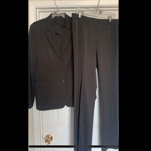 Tahari Dark Brown Pantsuit
